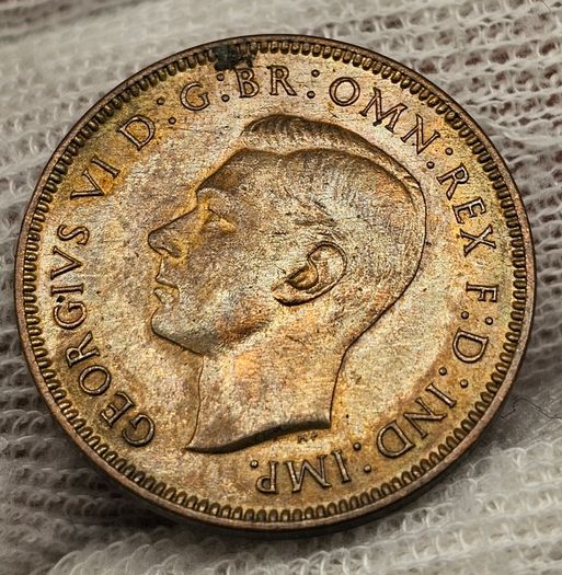 Great Britain 1938 1/4d Farthing Beautiful Uncirculated Red