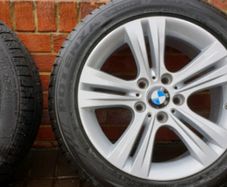 Genuine authentic BMW 17in 392 alloy wheels + tyres 17 inch Run Flats