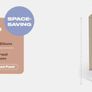 Under Sink Bathroom Cabinet, Free Standing Wooden Under Basin Unit Cupboard Storage Cabinet with 2 Doors & Shelf Bathroom Sink Cabinet with Feet, Taupe Image 2