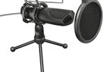 Mantis Streaming PC Gaming Microphone, USB Connected, Including Shock Mount, Pop Filter and Tripod Stand, Black