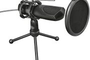 Mantis Streaming PC Gaming Microphone, USB Connected, Including Shock Mount, Pop Filter and Tripod Stand, Black