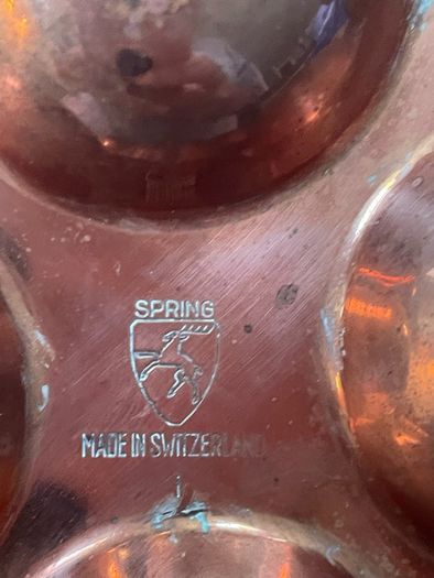 vintage copper escargot (snail) pan,