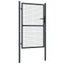 Mesh Garden Gate Galvanised Steel 100x225 cm Grey Image 2