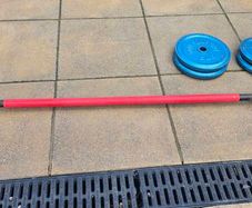 weight bar and plates body sculpture