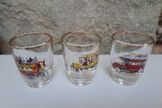 3 London shot glasses