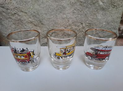 3 London shot glasses