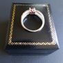925 Ladies Sterling Silver Ruby Coloured Gemstone Ring Image 4