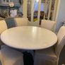Round table and Six fabric chairs Image 5