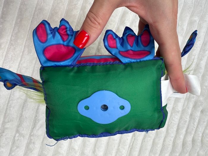 Little Tikes green monster plush approx. 27 cm. Dirty Used Please see photos