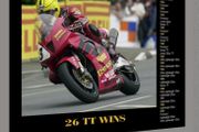 Joey Dunlop King Of The Mountain Large Canvas Print 50x70cm / 20x28"