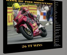 Joey Dunlop King Of The Mountain Large Canvas Print 50x70cm / 20x28"