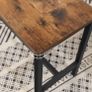 Benches Set of 2 industrial look benches for dining room table, set of 2, kitchen benches, dining table benches, 108 x 32,5 x 50 cm, kitchen, dining room, sturdy iron frame, industrial design, vintage, dark brown Image 3