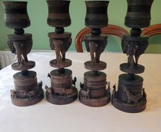 Ebony candleholders