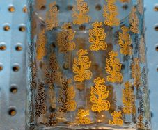 Decorative glass container
