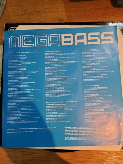Megabass The Ultimate Megamix Of The Hottest Club Hits 1990 Telstar Double LP With Inserts