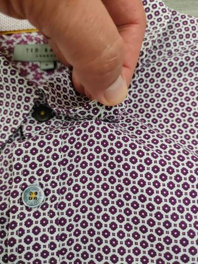 Ted Baker Button Down Patterned Shirt Mens Large