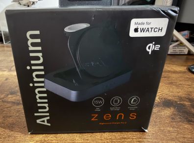 Zens Nightstand Charger Pro 2 Qi2 Aplle watch and iPhone