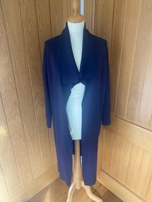 Carolyn Donnelly navy viscose coatigan with pockets