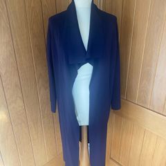 Carolyn Donnelly navy viscose coatigan with pockets