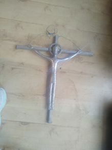 mid century brutalist crucifix free postage