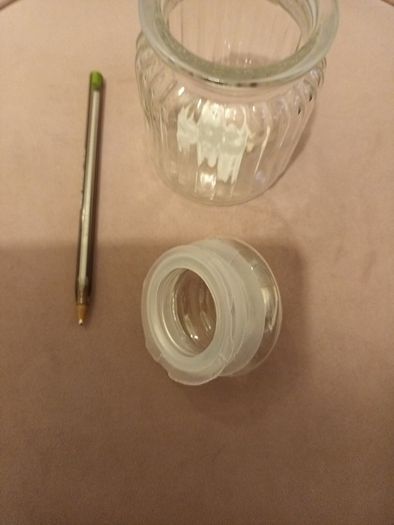 Mini glass storage jar