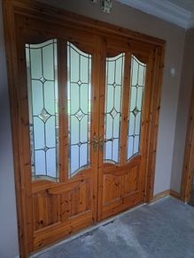 1 sets double doors and one single door