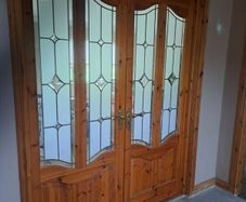 1 sets double doors and one single door