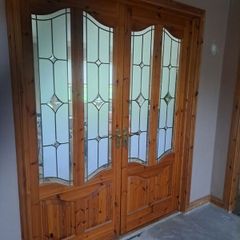 1 sets double doors and one single door