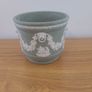 Vintage Wedgwood sage green jasperware pot. Image 3