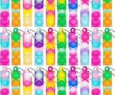 30Pcs Mini Pop Fidget Toys, Mini Keychain Toy Silicone Stress Relief Hand Toy Small Keychain Toy Pop Keychain Bubble Pop Toy Party Bag Fillers for Kids Adult (FREE POSTAGE)