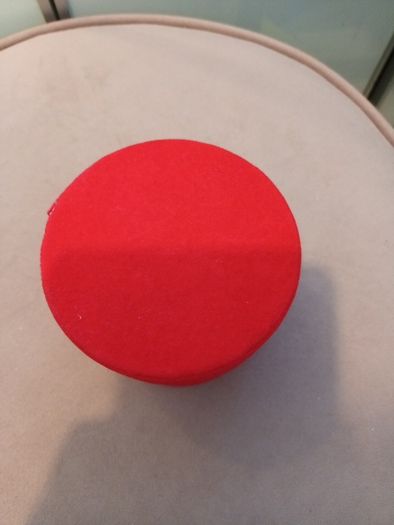 Small red velvet gift box