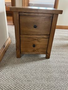 Bedside Locker x 2 Solid Wood