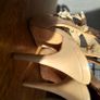 Karen Millen Leather High Heel Slingback Shoes Image 2