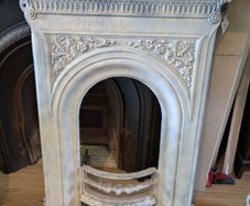 Antique cast metal fireplace