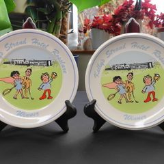 Pair of Vintage Kelly's Strand Hotel Rosslare "Winner" Plates