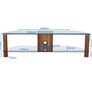 Alphason Century 1500 Tv Stand - Walnut & Clear Glass | Adce1500-wal Image 4