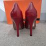 Red peep toe River Island high heels. Size UK5 Image 3