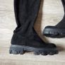 Black Suede Over The Knee Long Boots, size 39 Image 2
