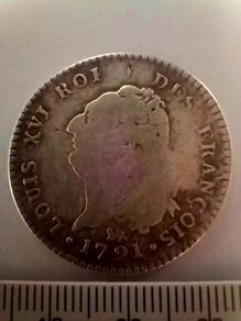 Louis XVI, 30 Sols, Silver Coin, French Revolution. Paris.