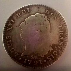 Louis XVI, 30 Sols, Silver Coin, French Revolution. Paris.