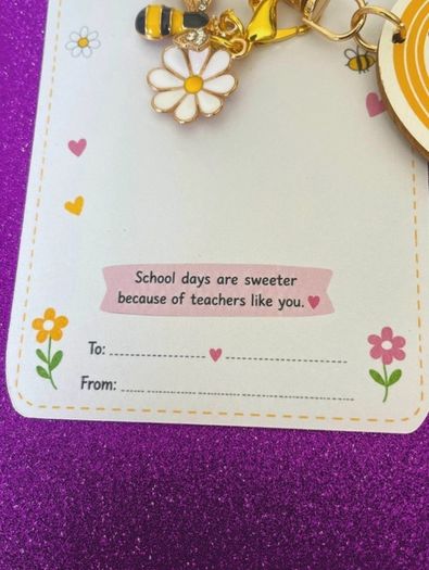 Teacher Gift / End of Term / End of Year Gift Set / Keyring & Bookmark