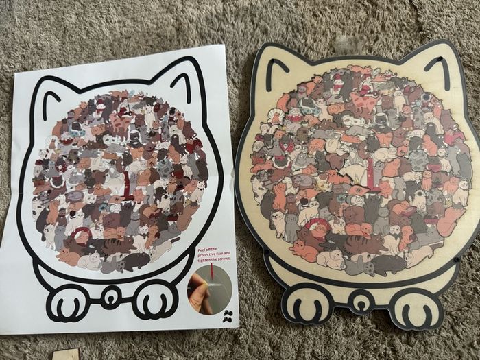 Cat wooden puzzle, 135pcs