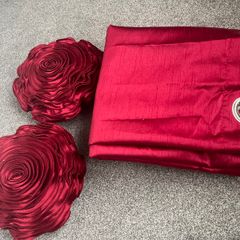 Red curtains