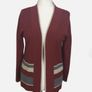 Blarney red stripe ladies cardigan size L Uk 14  includes Postage Image 2