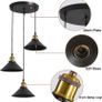 3 Lights Industrial Ceiling Light, Retro Industrial Pendant Light, Vintage Edison Style Metal Hanging Light Fixture Chandelier for Kitchen Bedroom Living Dining Room (FREE SHIPPING) Image 6