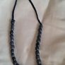 Parfois Black, Blue & White Beaded Statement Necklace Image 2
