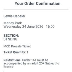 Lewis Capaldi Tickets
