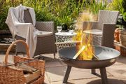 Charcoal Log Wood Outdoor Fire Pit  BBQ