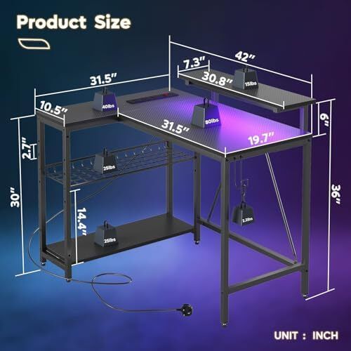 L-Shaped Gaming Desk