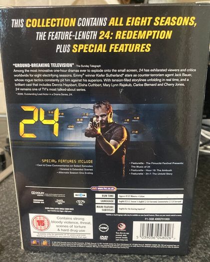 24: The Complete Series DVD Box Set (Seasons 1-8 + Redemption) - Perfect Condition